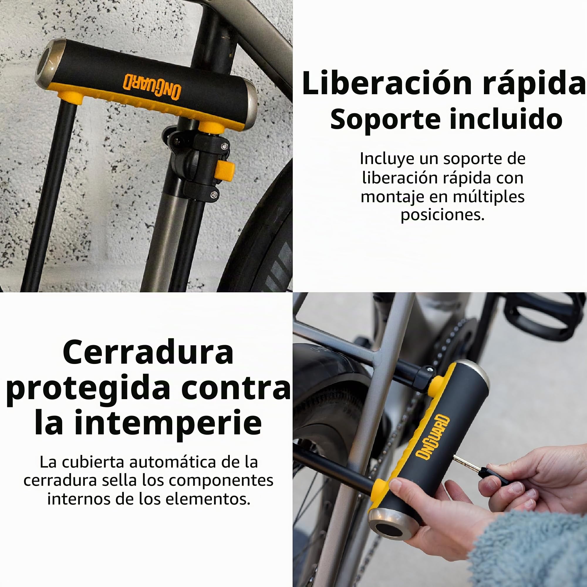 On-Guard 8005 - Candado en U para Manillar