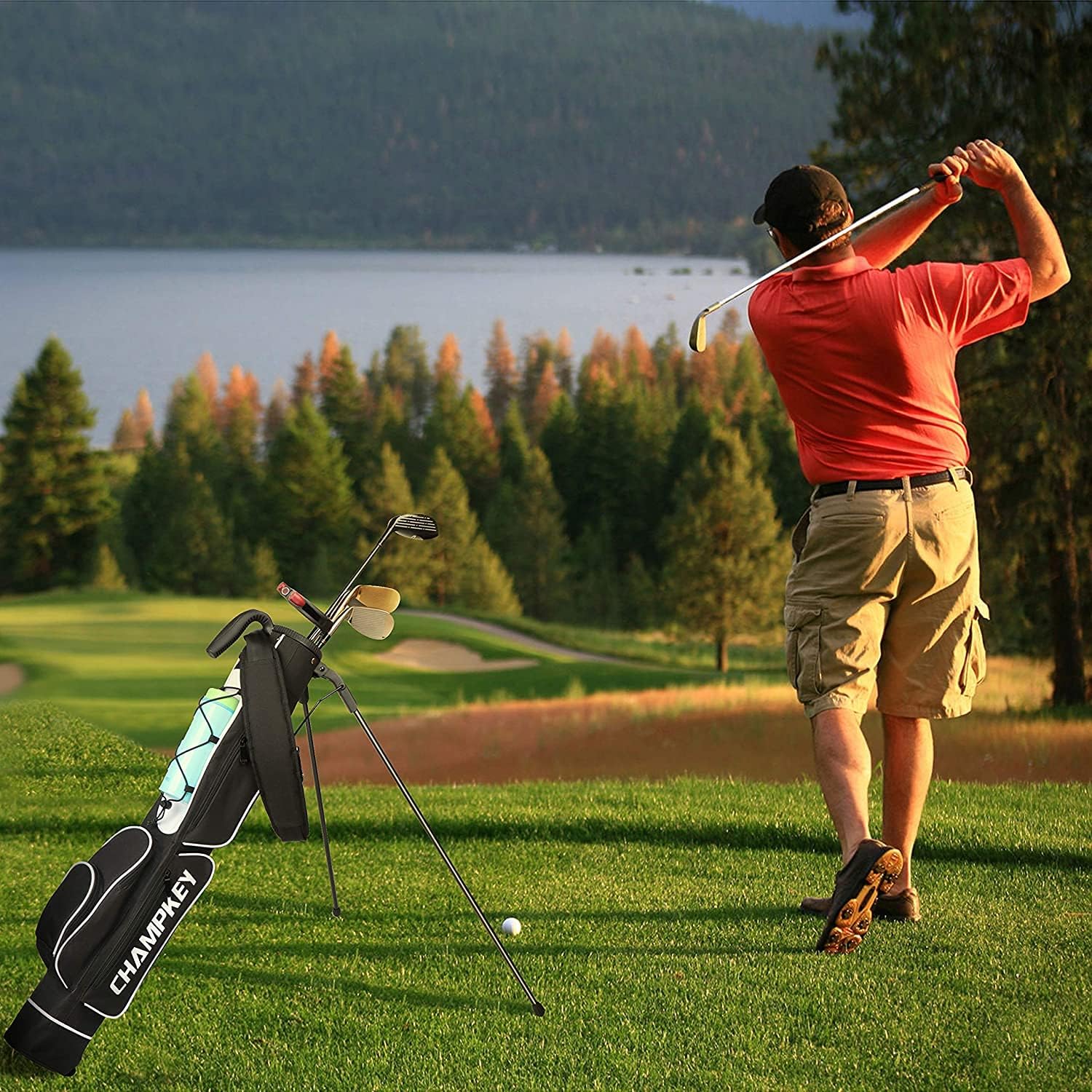 MILLSKY Professional Golf Stand Bag - Light Weight Golf Bag with Comfortable Shoulder Strap Ideal for Golf Course and Training : Sports & Outdoors