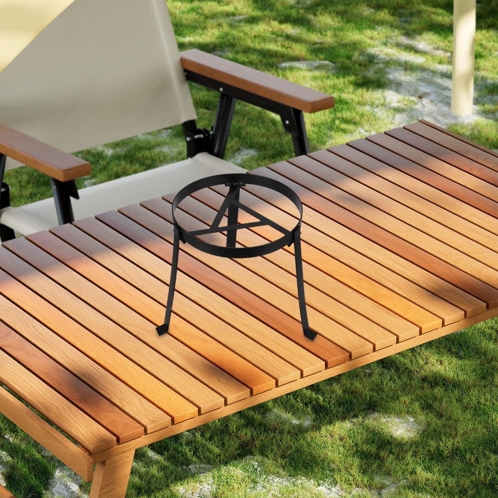 Gatuida Trípode Estructura de Hierro Galvanizado Soporte Estable y Capacidad de Carga Pesada para Barbacoa para Camping y Adecuado para Senderismo y Acampadas Senderismo Acampadas