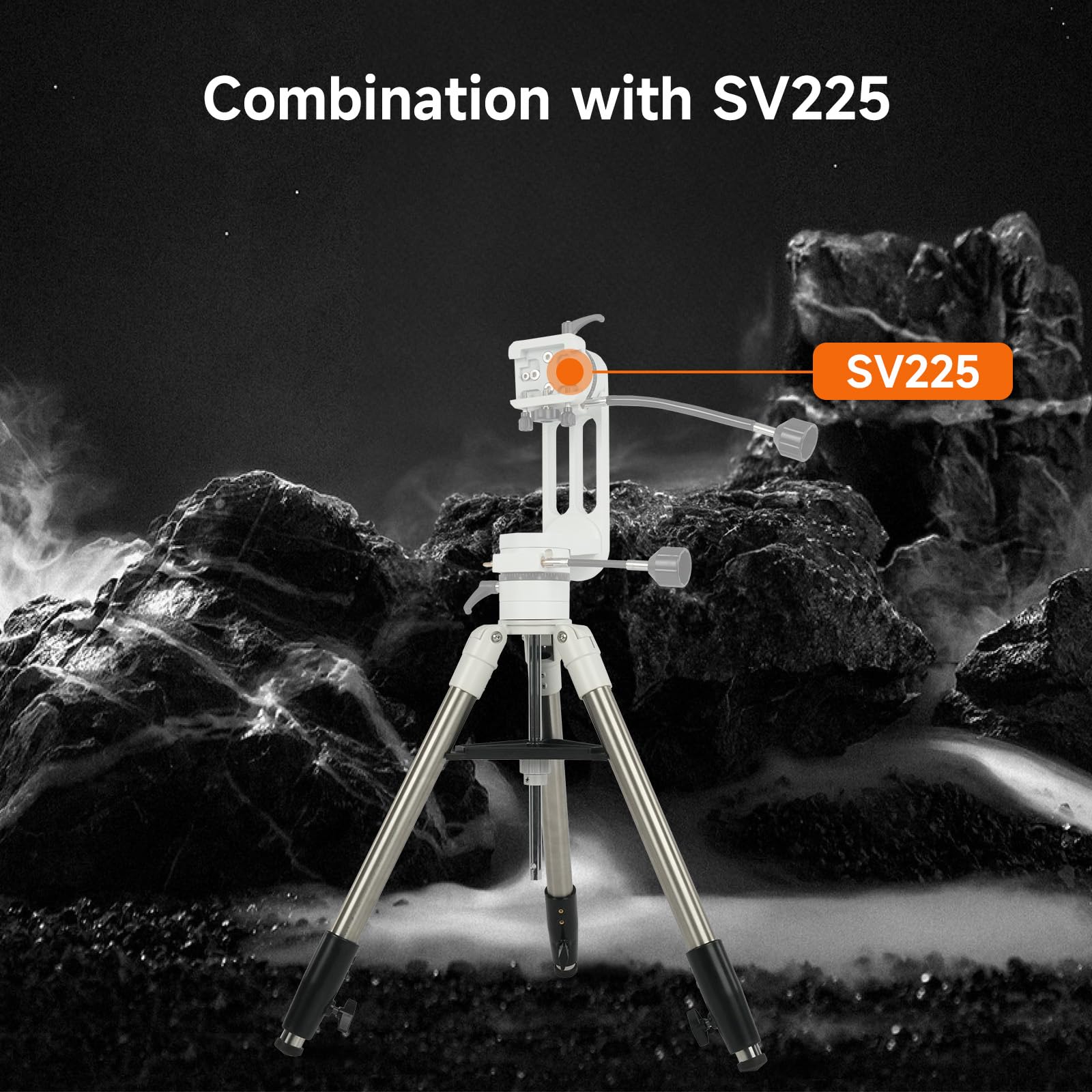 Svbony SV225T - Tripode de telescopio astronómico de aluminio extensible, accesorios portátiles, compatible con soportes Alt-Azimut SV225, ideal para observaciones