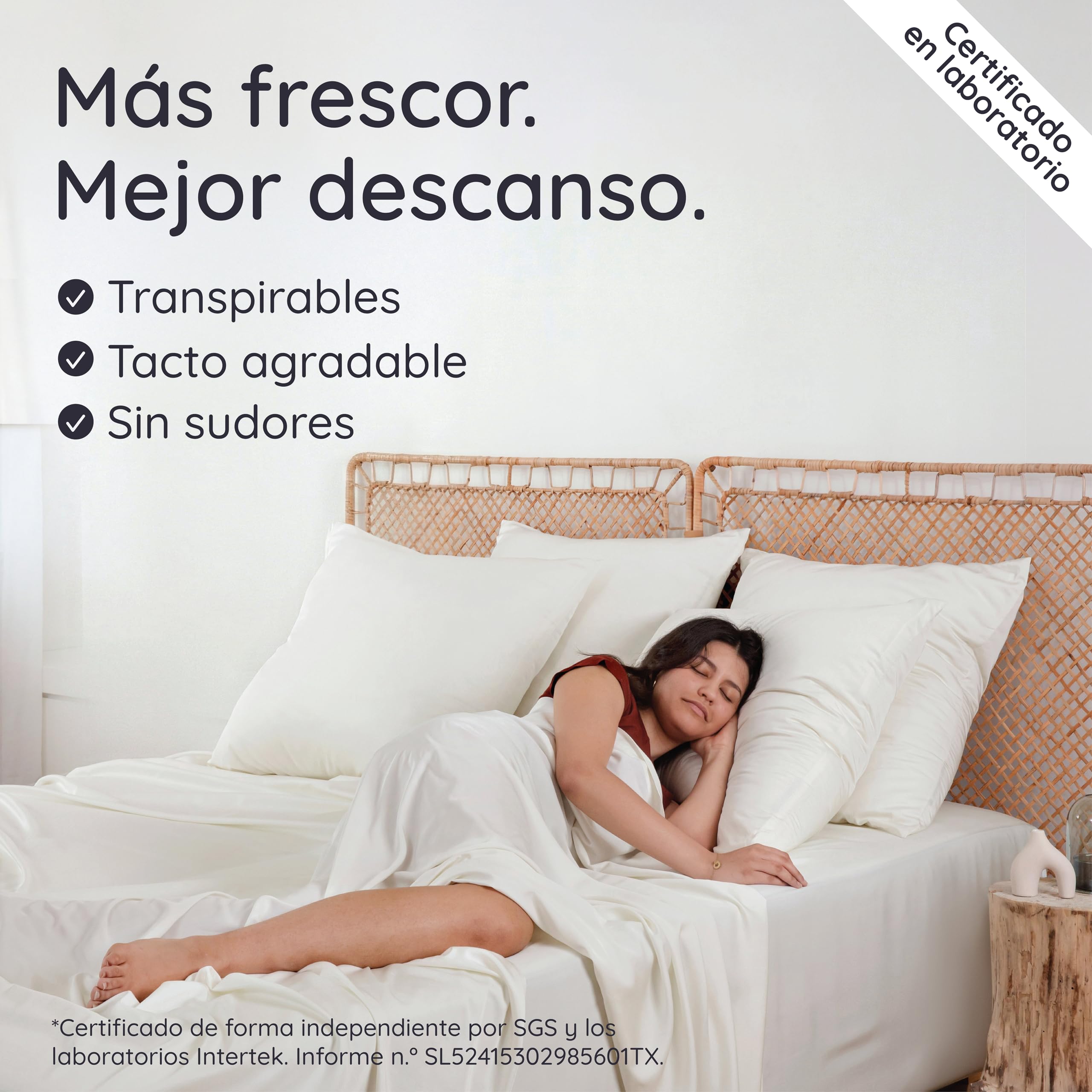 Bambaw Sabana Bajera 150x200 Bambu Cama 150 cm, Bolsillo de 35cm, Sabanas Fria para el Verano, Sábanas de Bambu 150 cm Hipoalergénicas y Antiácaros, Certificadas Oeko-Tex® Standard 100 (Gris Claro)