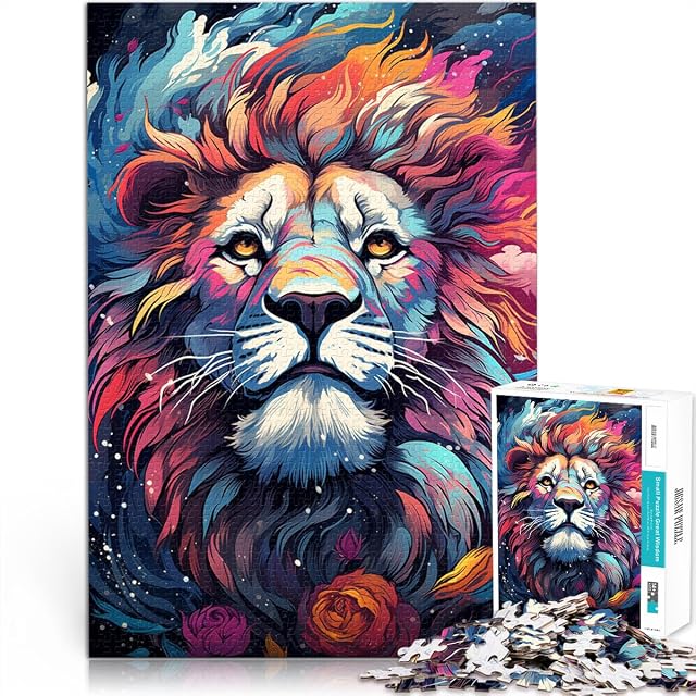 Foto 2 de 6 de Puzzle para adultos, león de nieve, 1000 piezas, juegos educativos, 50 x 75 cm