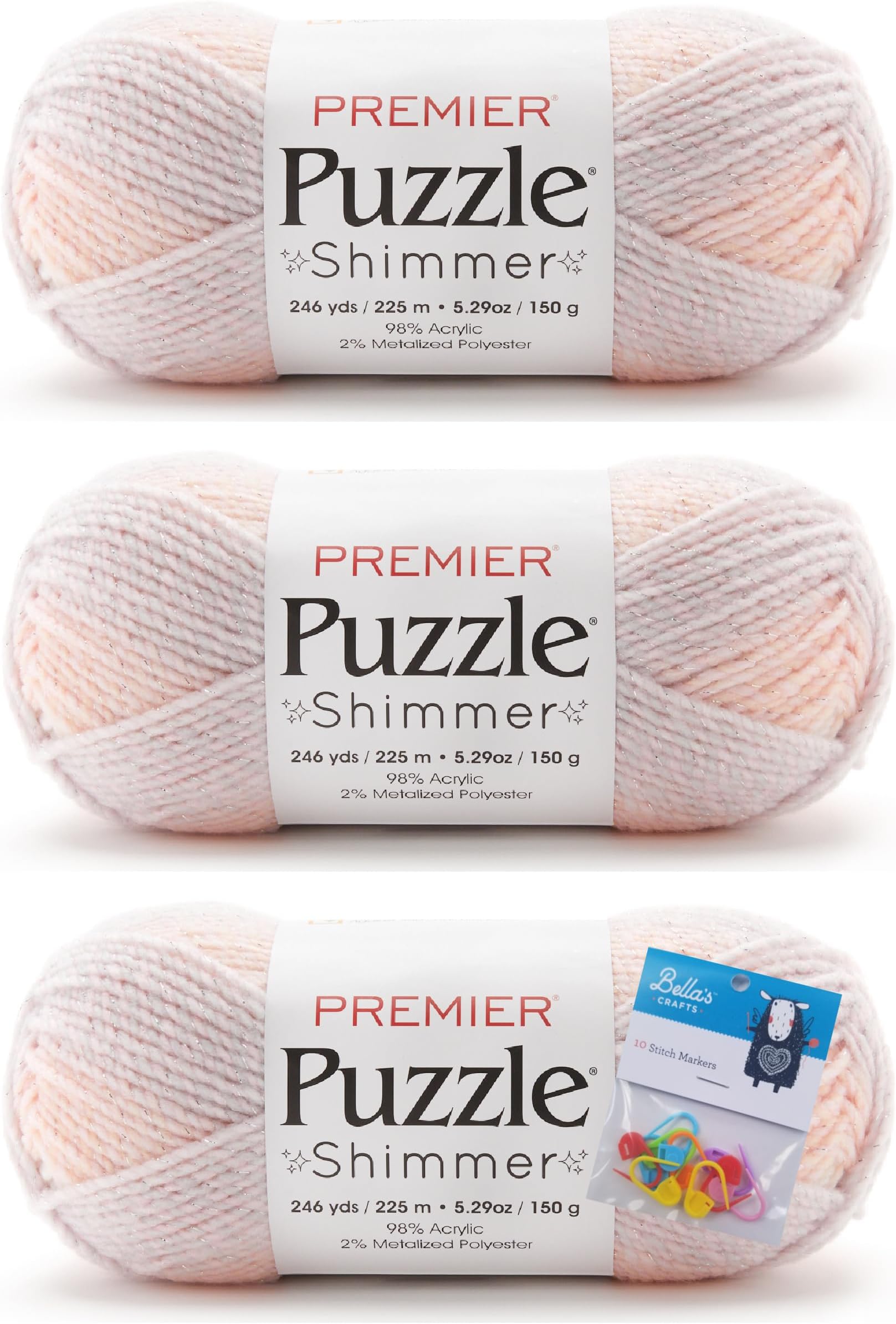 Premier Yarns Puzzle Yarn, Acrylic, Ideal Knitting and Crochet Supplies, Machine