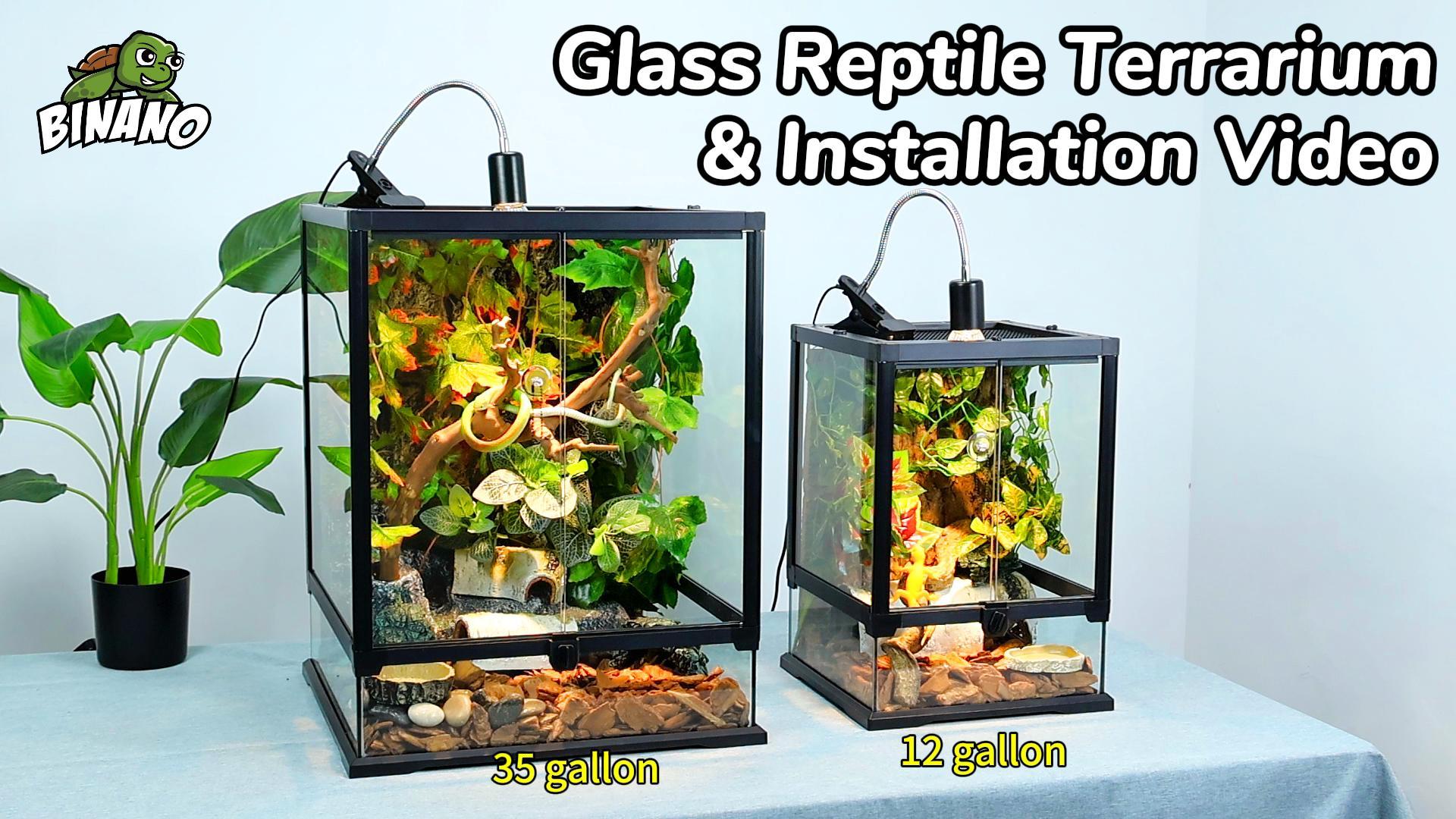 Amazon.com : 18x12x12 12 Gallon Glass Reptile Tank Front Opening