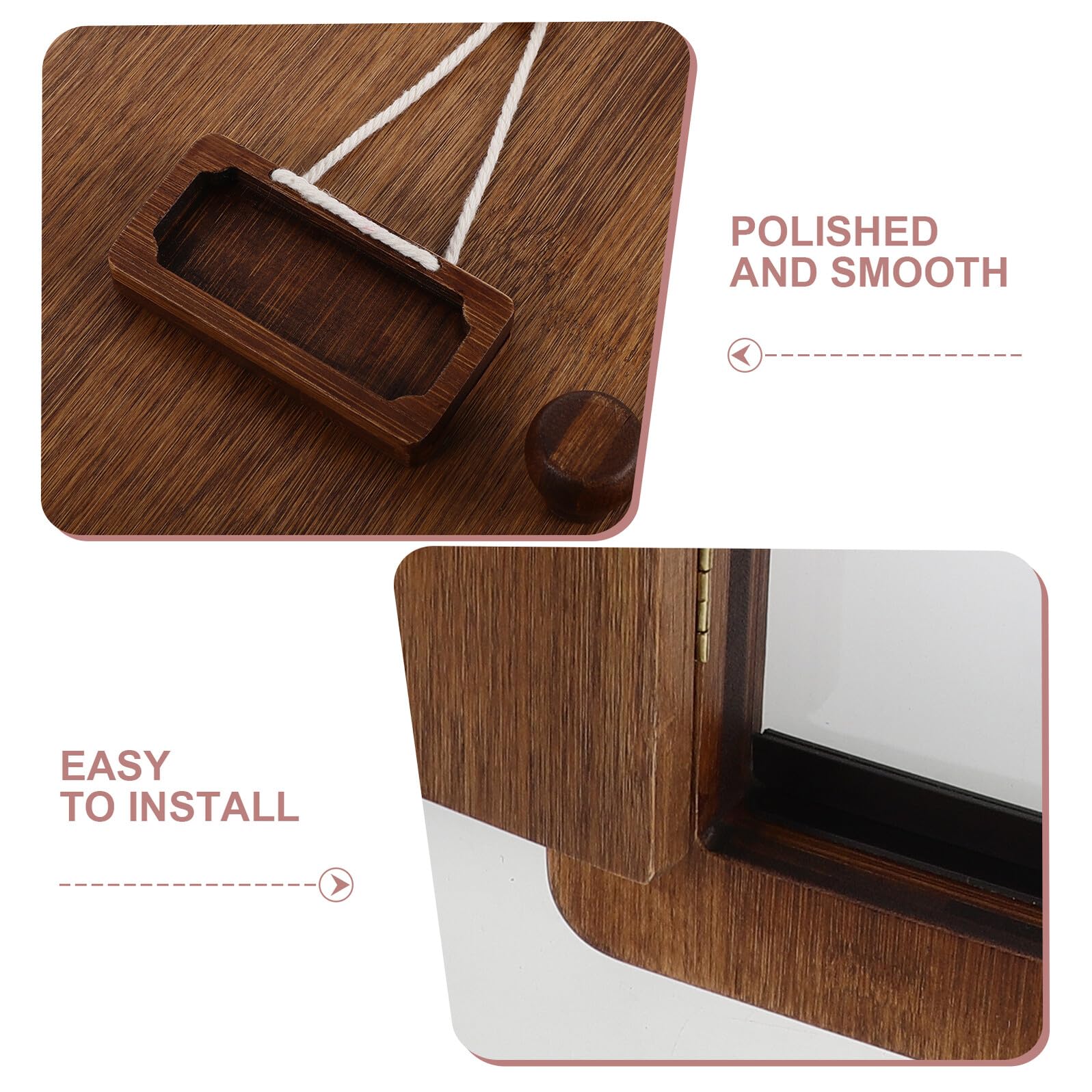 Puerta para Gatos de Madera Diseño Arqueado para Interior | Solución para Gatos y Animales Pequeños, Ventilación Cómoda, Uso en Hogares Varias Mascotas