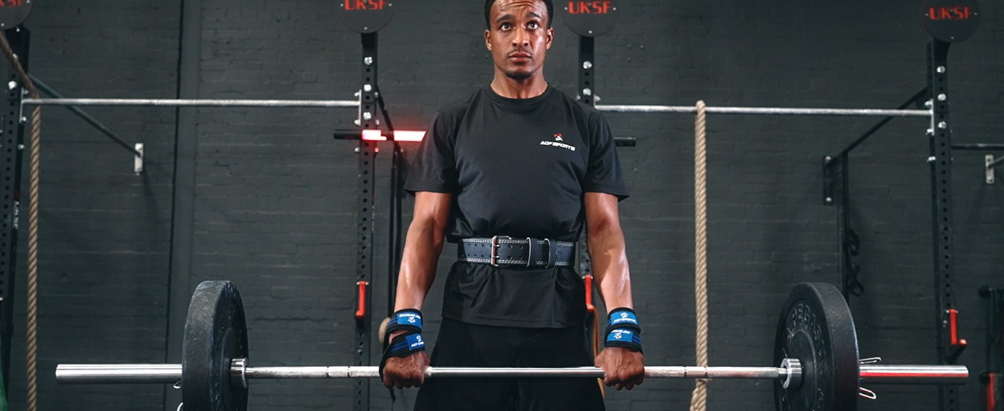 Jaffick Cintura per sollevamento pesi in vera pelle, per uomini e donne, supporto lombare per la schiena, palestra, sollevamento pesi, sollevamento pesi, allenamento e cintura fitness (nero L