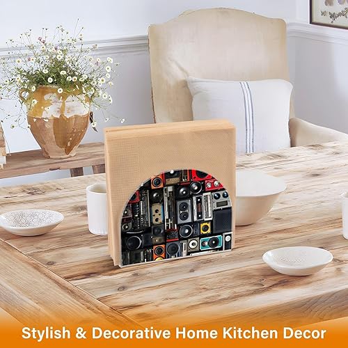 Miniatura 5 de Retro Boomboxes Napkin Holder for Table, Napkin Holders Acrylic for Kitchen, Upright Napkin Holder for Kitchen Dining Room Table Decor