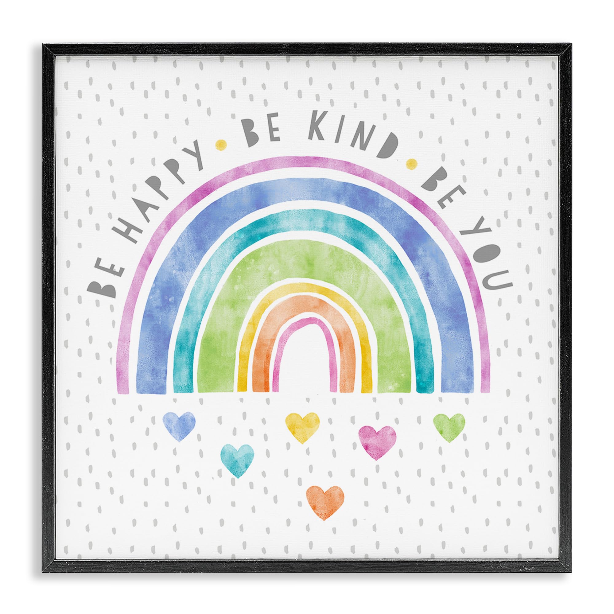 'Be You Hearts & Rainbow'| Framed Giclee Art