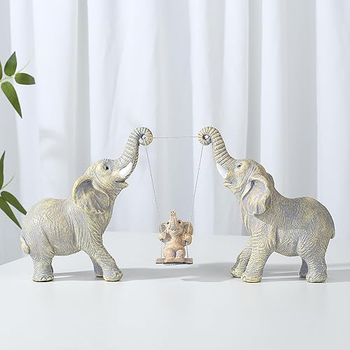 Miniatura 2 de Figura decorativa de elefante que trae buena suerte, regalos para mamá, estatua de Elefantes, adorno decorativo para sala, estante de TV, estante,