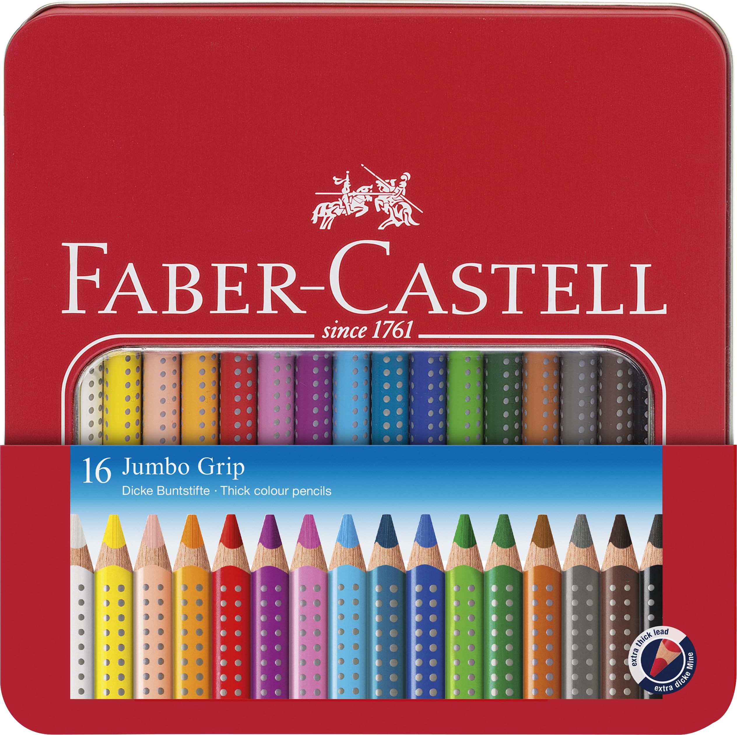 Faber - Castell Jumbo Grip Colour Pencils Tin