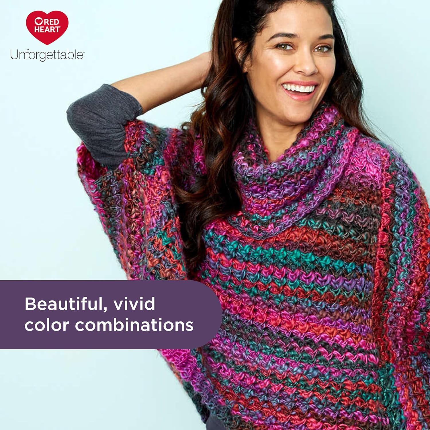 Red Heart Boutique Unforgettable Polo Yarn - 3 Pack of 100g/3.5oz - Acrylic - 4 Medium (Worsted) - 270 Yards - Knitting/Crochet