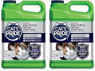 Max Power: Bacterial Odor Control - Up to 10 Days of Powerful Odor Control - Strong Clumping - 99% Dust Free - Multi-Cat Litter, Scented, 15 Pounds (Pack of 2)