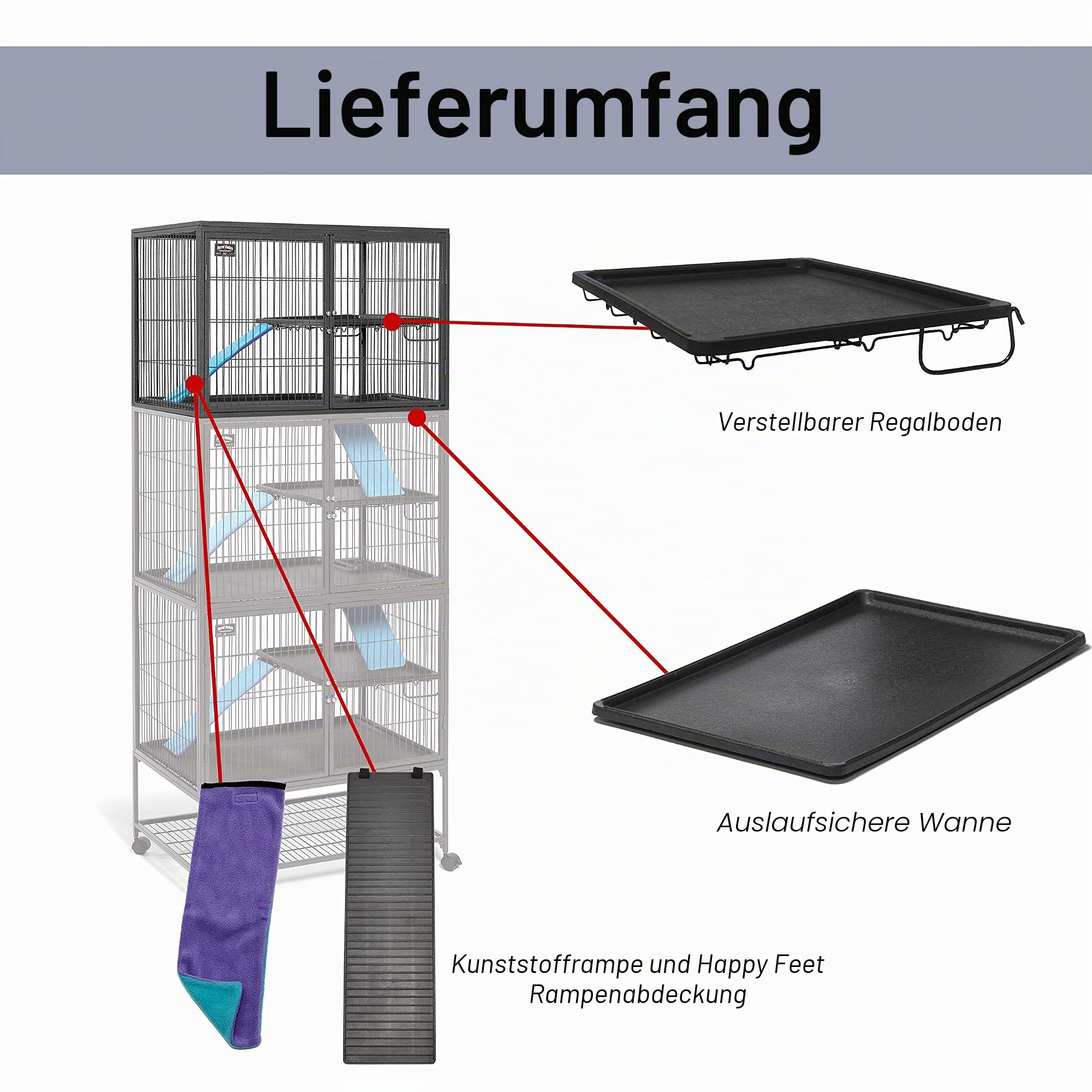 MidWest Homes for Pets Ferret Nation Add-On Unit Kleintierkäfig, Zusatzeinheit, ohne Ständer, erweitert Modell 181 oder 182