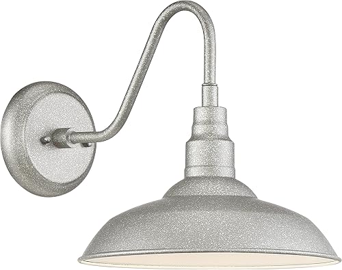 Quoizel BCE8410GV - Aplique de pared al aire libre junto a la playa, 1 luz, LED 11 vatios, galvanizado (10 pulgadas de alto x 10 pulgadas de ancho)