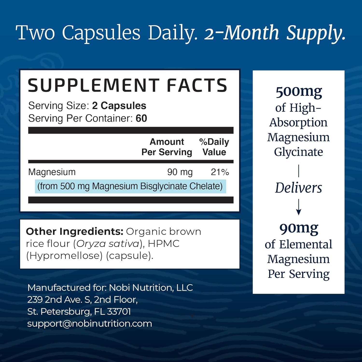 Magnesium Glycinate 500mg | High Absorption | Sleep, Muscle, Bone, Heart Health & Relaxation Support for Women & Men | Chelated Mag Glycinate | Magnesium Supplement | Vegan & Non-GMO | 120 Capsules - Image 6