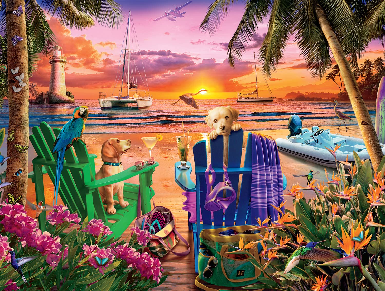 Buffalo Games - Pooches in Paradise - 750 Piece Jigsaw Puzzle