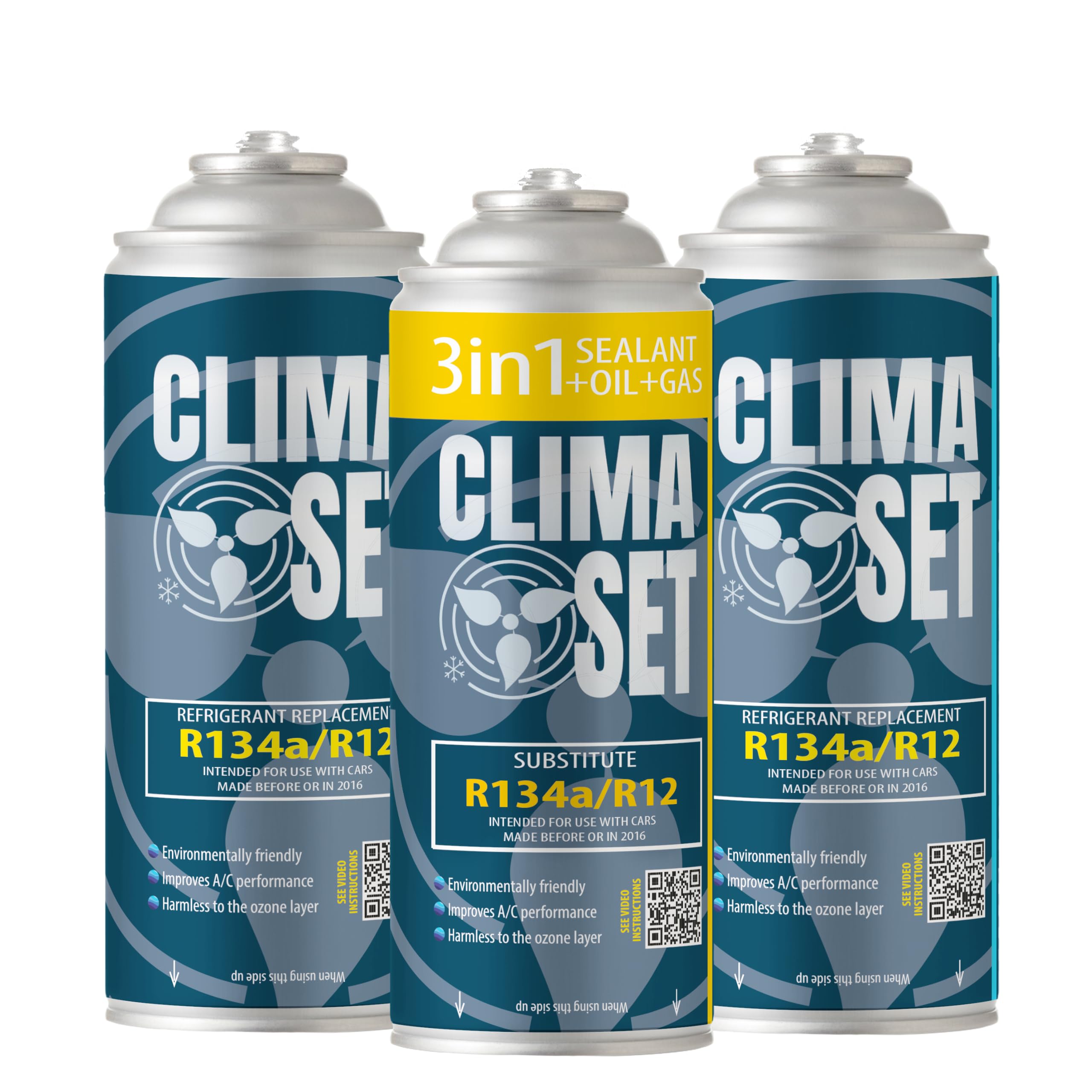 Kit A/C 3in1 Refrigerante R134a R12 Gas Di Ricambio Olio - Foto 12
