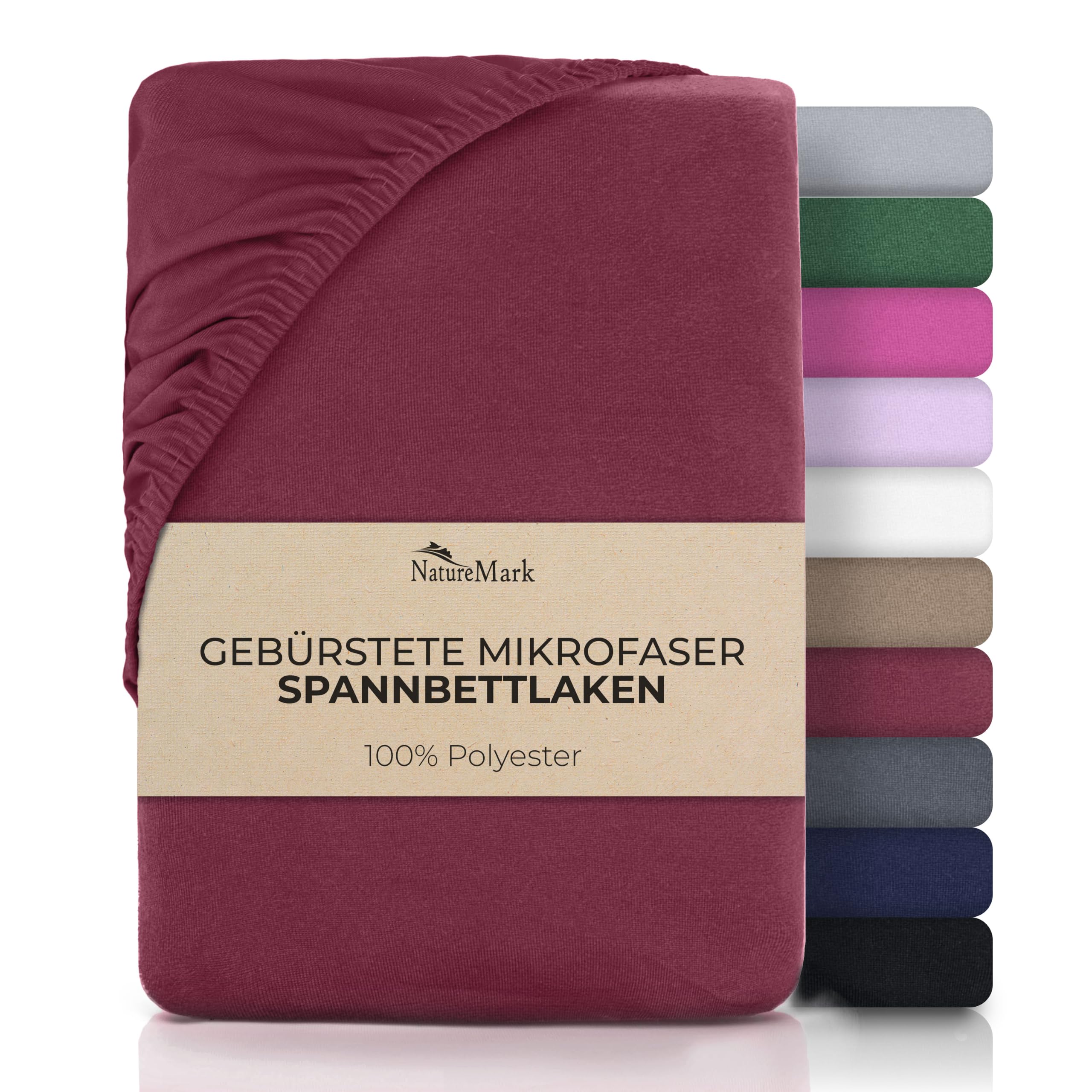 NatureMark Mikrofaser Spannbettlaken – weich, atmungsaktiv und pflegeleicht – hautfreundlich, schnelltrocknend und formstabil