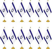 Vista 41 de WXTWK Paquete de 12 banderas de escritorio peruanas pequeñas mini banderas de mesa peruanas con base de soporte, decoración de celebración