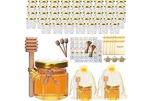 50 Pack Baby Shower Party Favors-1.5 oz Glass Honey Jars