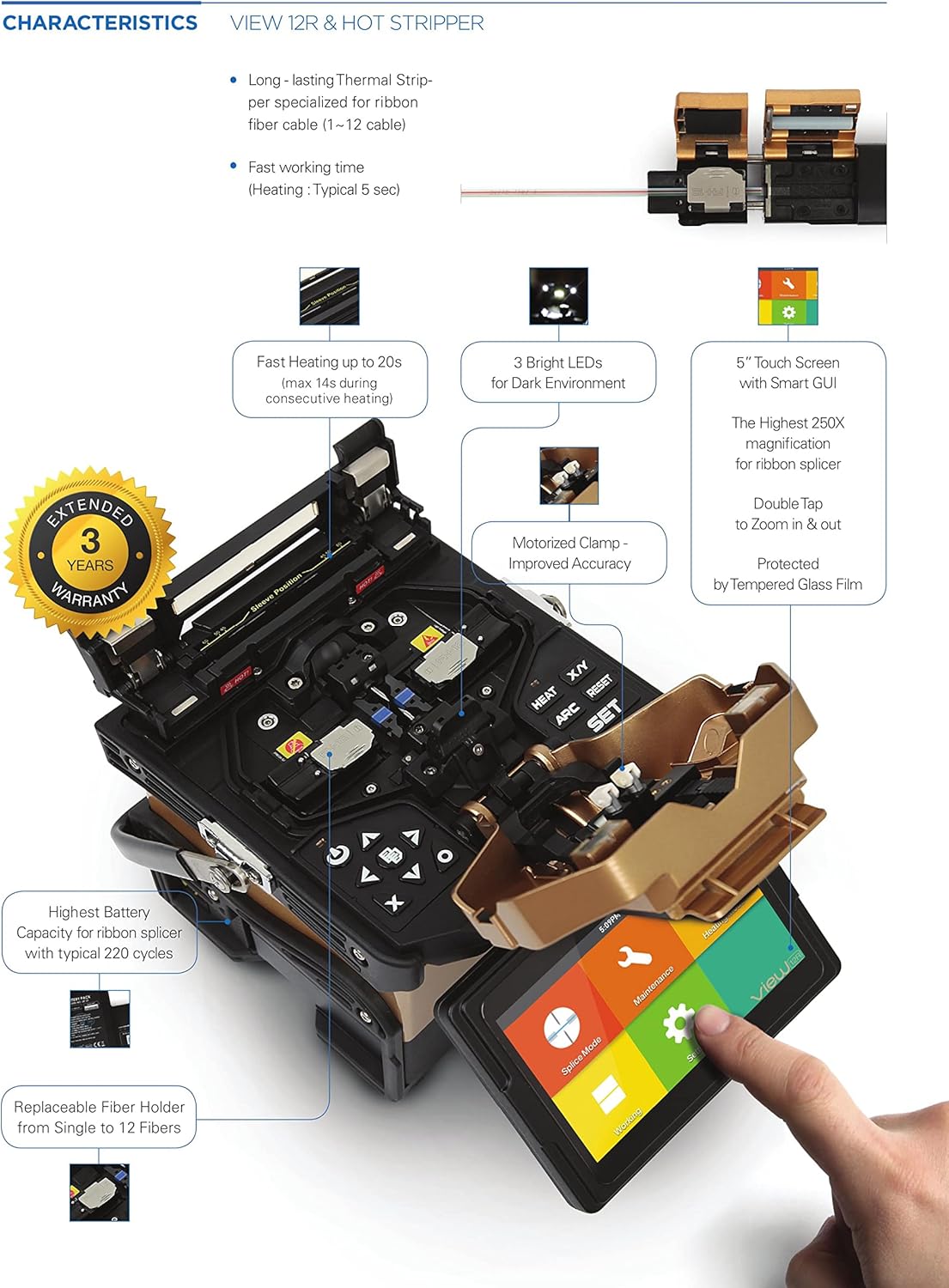 INNO Ribbon MASS Fusion Splicer Welding Splicer View12R