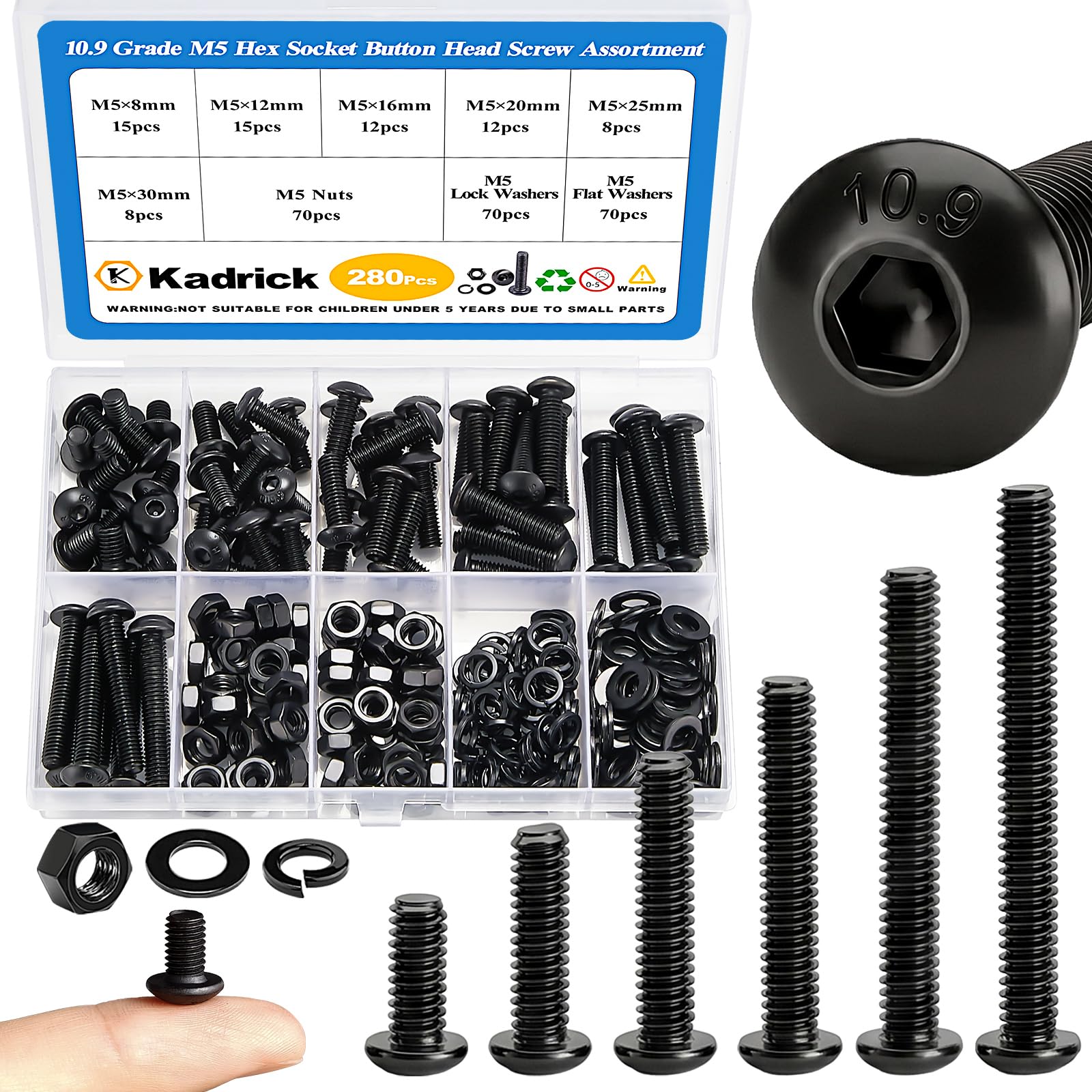 Stainless Steel Screw Assortment Kit - 920 Pcs #4-40 to #10-24 -27 Stainless Steel Screw Assortment Kit - 920 Pcs #4-40 to #10-24 -27