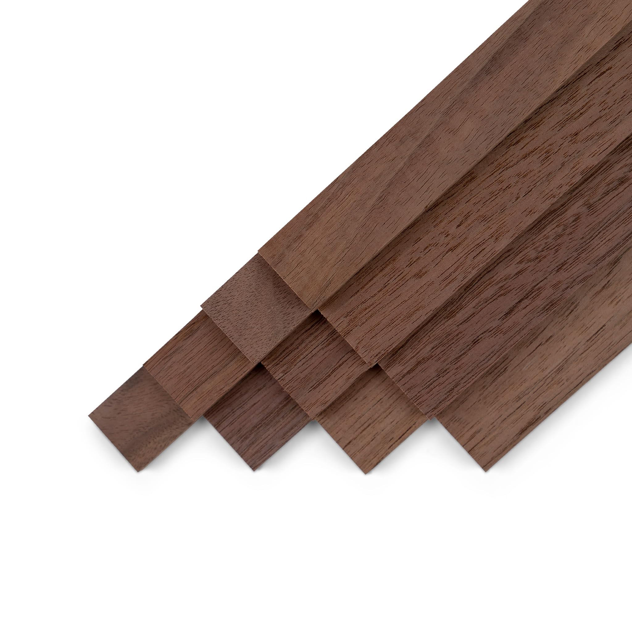 10er‑Set Holzleisten Nussbaum gehobelt 500 × 25 × 8 mm – Massivholzleisten naturbelassen & verleimfertig – für Möbelbau & Innenausbau
