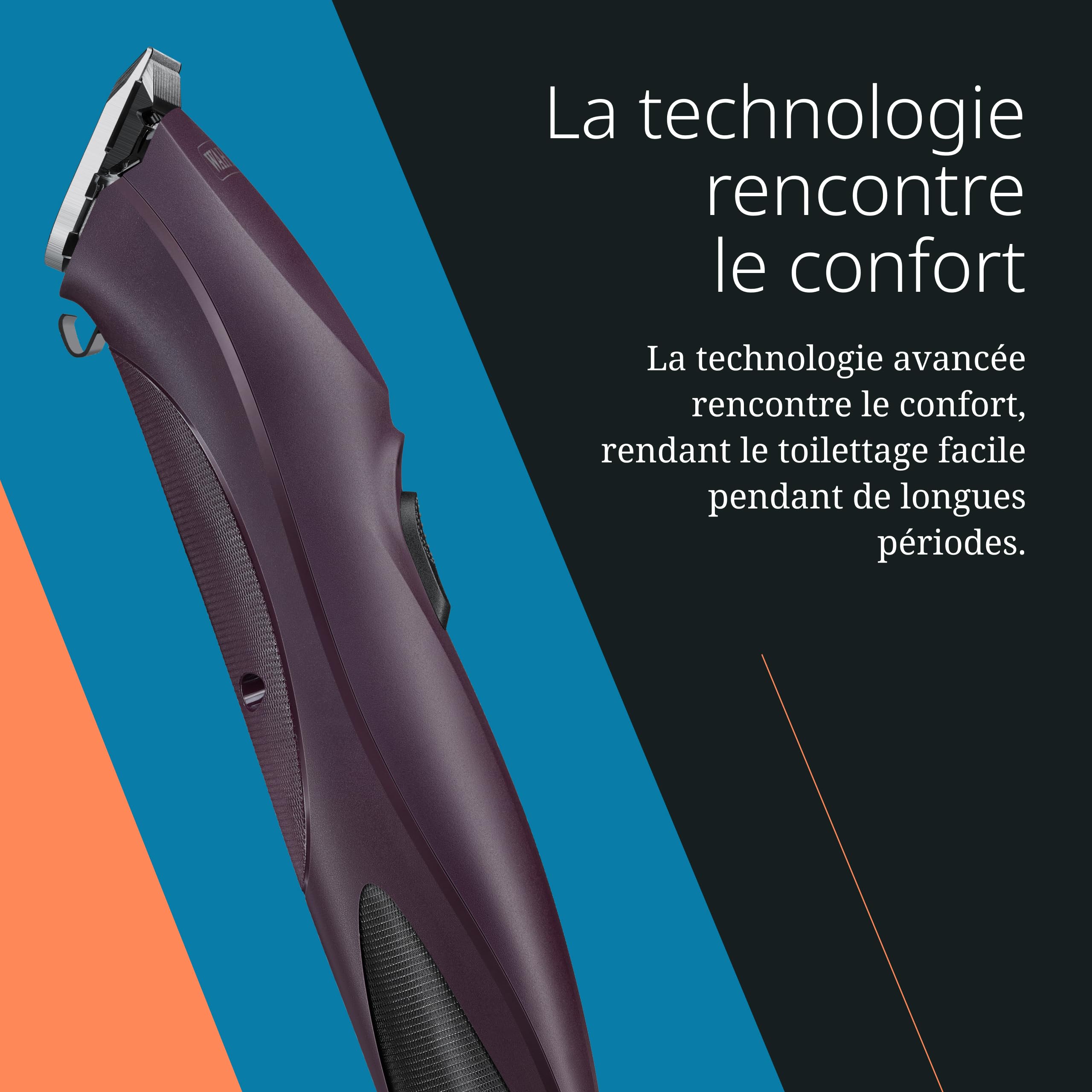 Wahl KM Supera, Tondeuse Sans Fil pour Animaux, Ergonomique | Tondeuse Sans Fil pour Animaux, 2 Batteries Interchangeables, 3000 et 3700 tr/min, Moteur Sans Balais, Légère et Silencieuse