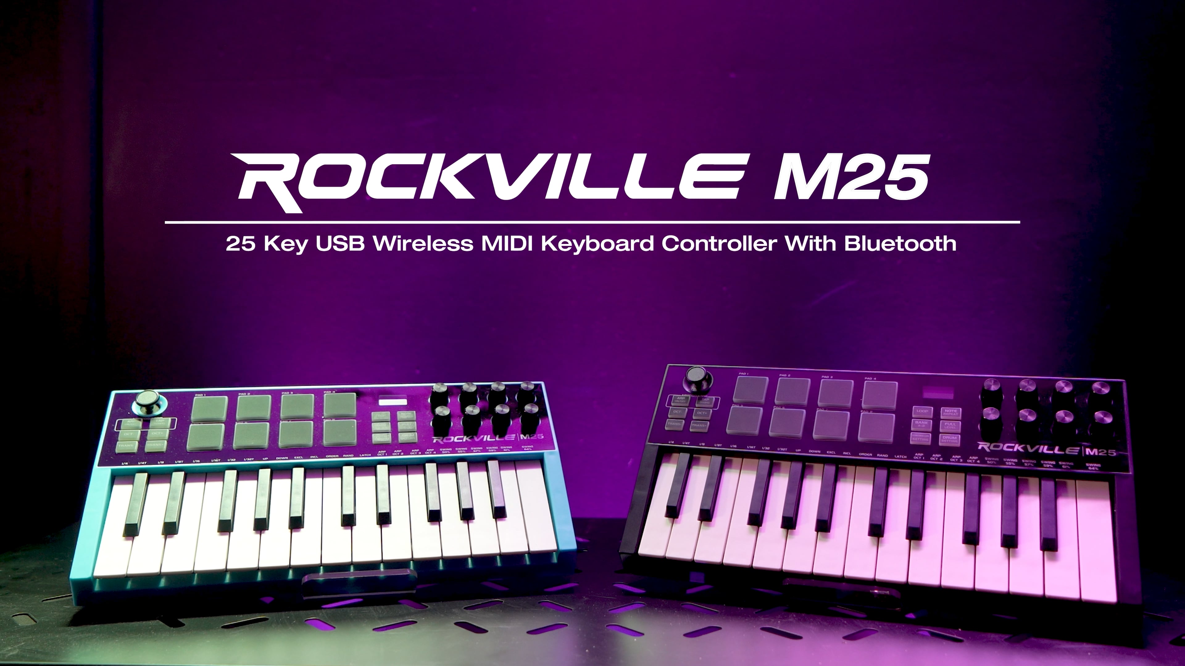 Amazon.com: Rockville M25 25 Key USB Wireless MIDI Keyboard