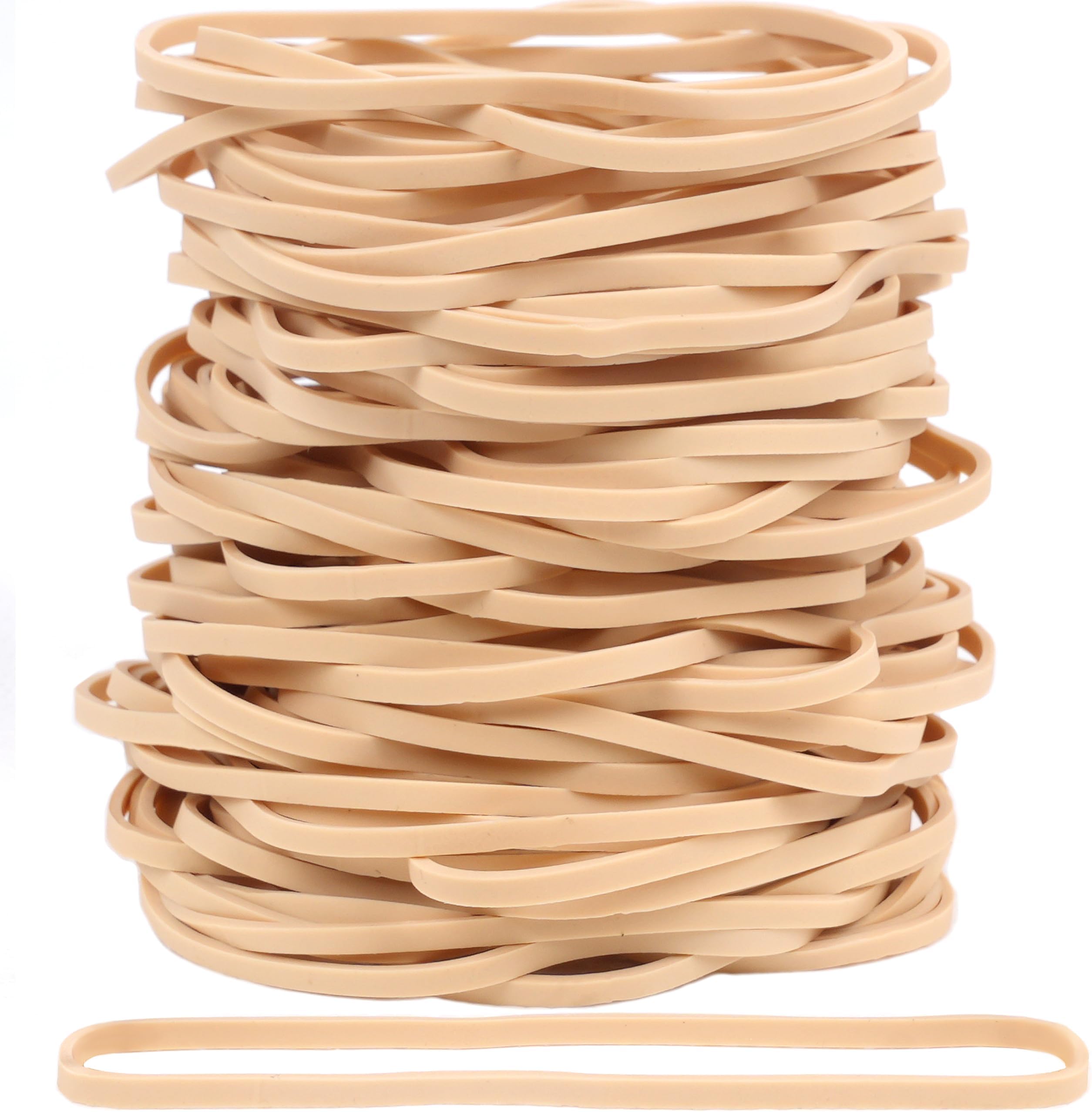 AIWOQIRubber Bands 150Pcs 4.8inch Big rubber band Elastic Rubber Band Beige rubber bands office supplies File Folders Litter Box (4 4/5" x 1/8")