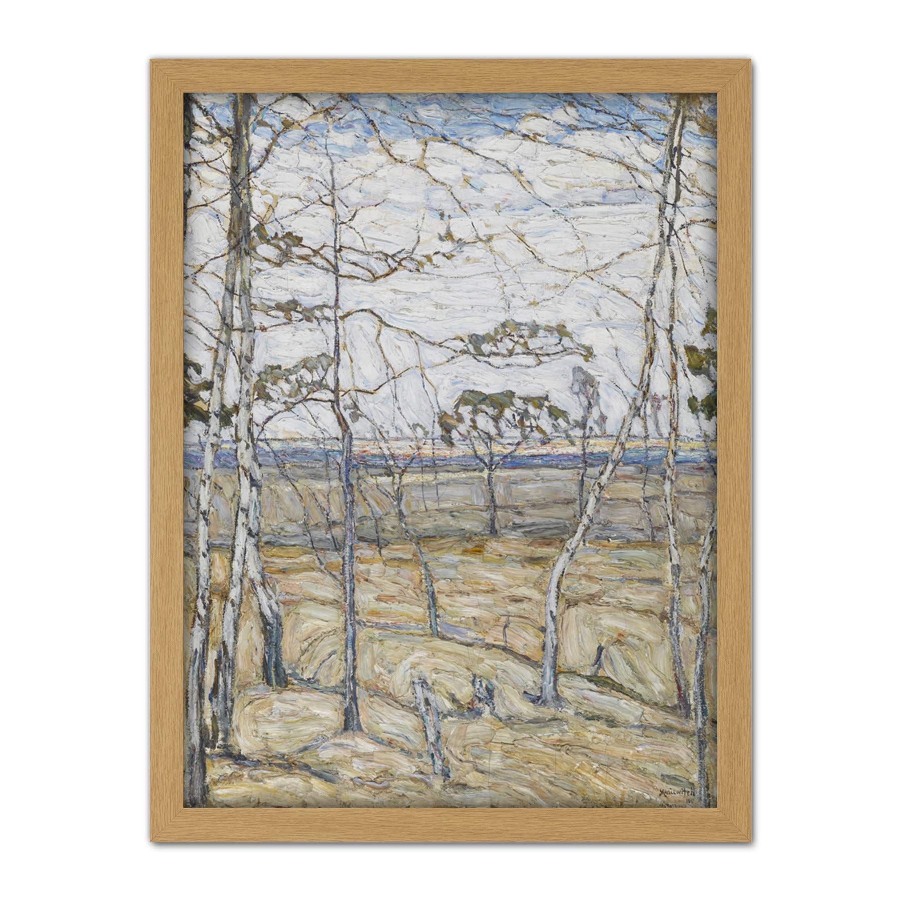 Abraham Manievich Birch Trees Large Framed Art Print Poster Wall Decor 18x24