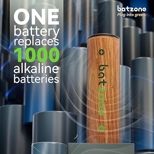 Miniatura 2 de Paquete de 4 baterías AA recargables, baterías de litio de 2220 mWh AA, baterías AA dobles de 1.5 voltios, tiempos de ciclo de hasta 1000+ con cable