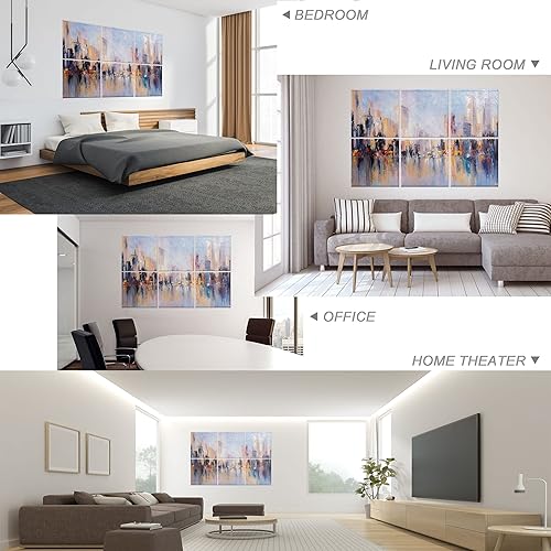 Miniatura 4 de Ruonin.X Paquete de 6 paneles de pared acústicos artísticos decorativos, mejor tratamiento acústico que la espuma, paneles de pared de alta calidad