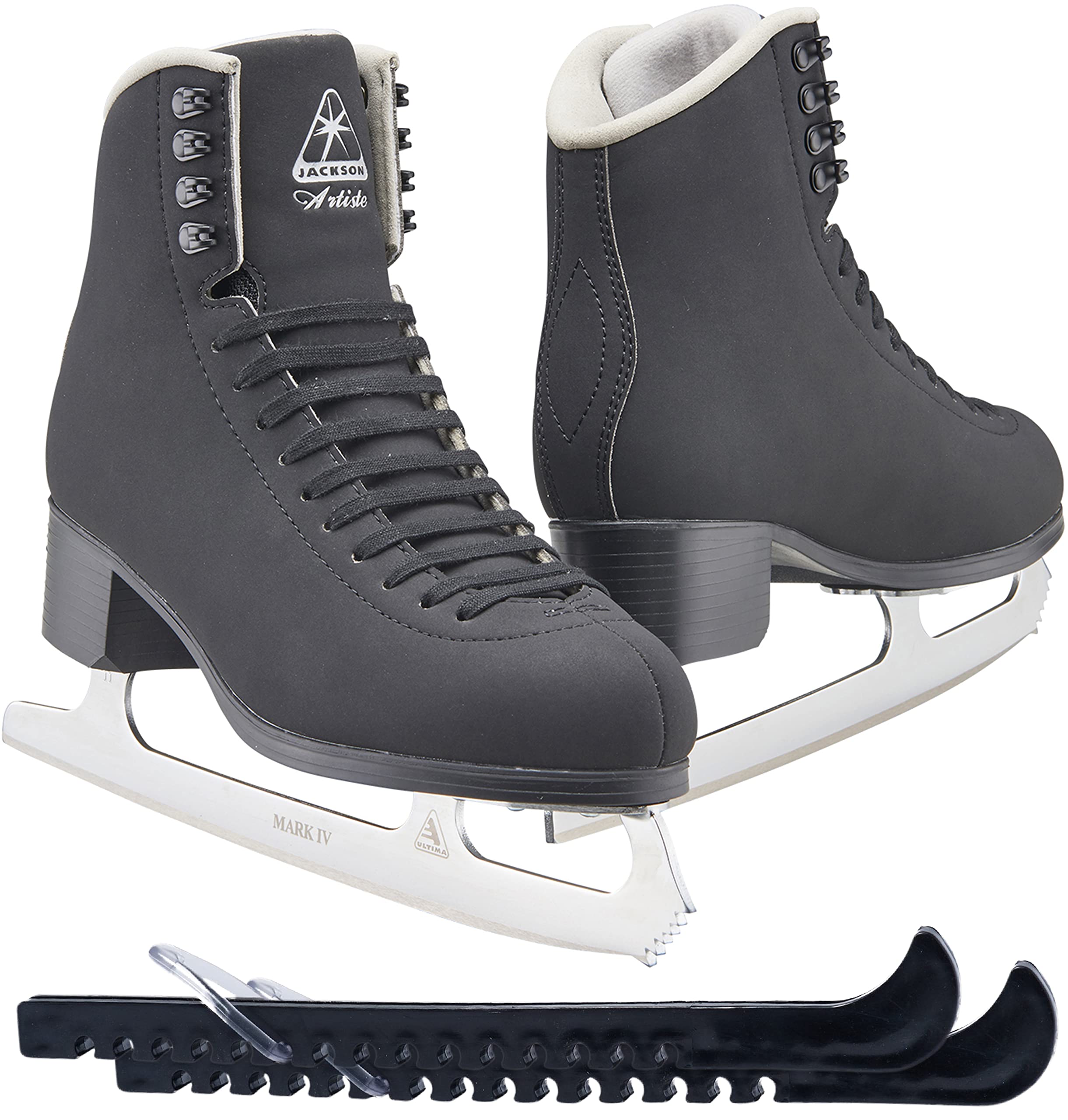 Jackson Ultima JS1792 Men's Ice Skates/Width: Medium (C/M) / Size: Adult 9 Bundle with Skate Guards