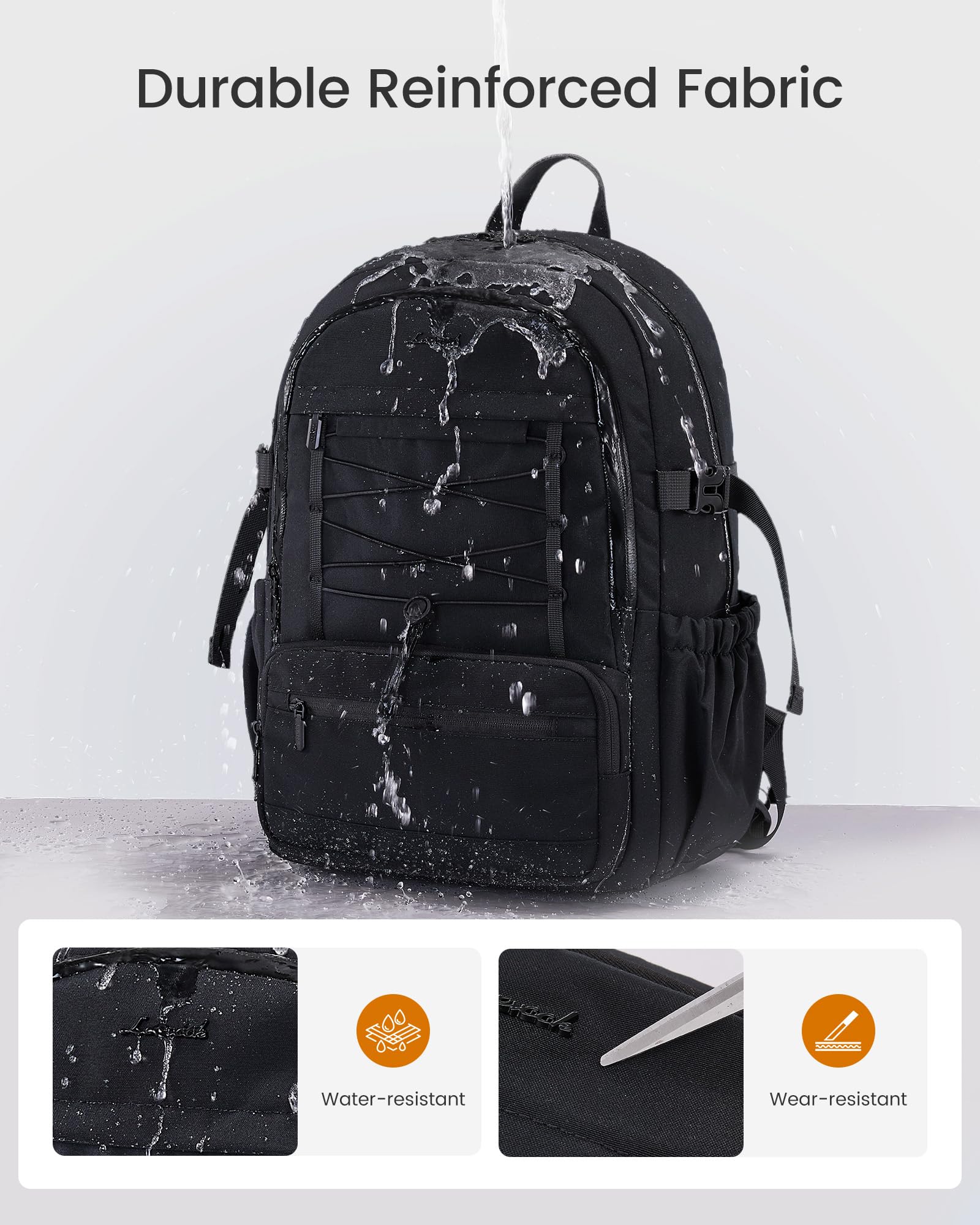 LOVEVOOK Laptop Rucksack Damen, 17,3 Zoll Schulrucksack Teenager Mädchen Schultasche Wasserdicht Travel Backpack Women Uni School Bag Fashion City Tagesrucksack Arbeitsrucksack für Reise Schule Work