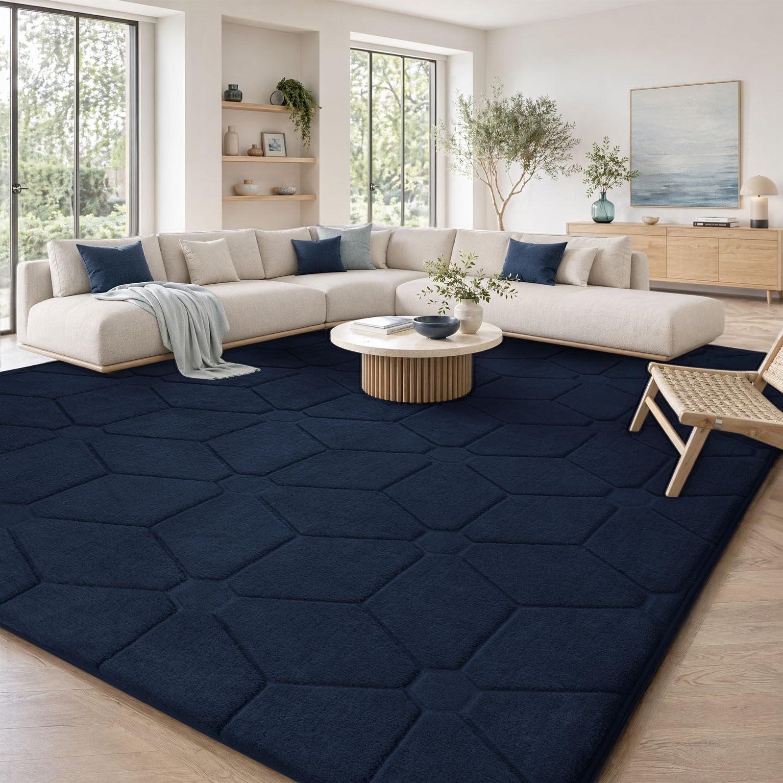 Treeboy Teppich Wohnzimmer 200x300cm, Teppichd Grau Moderne Waschbarer Teppich, Flauschige Carpets Schlafzimmer Carpet Gegend Kurzflor Wohnzimmerteppich Flauschig Rutschmatte Kinderzimmer Teppiche