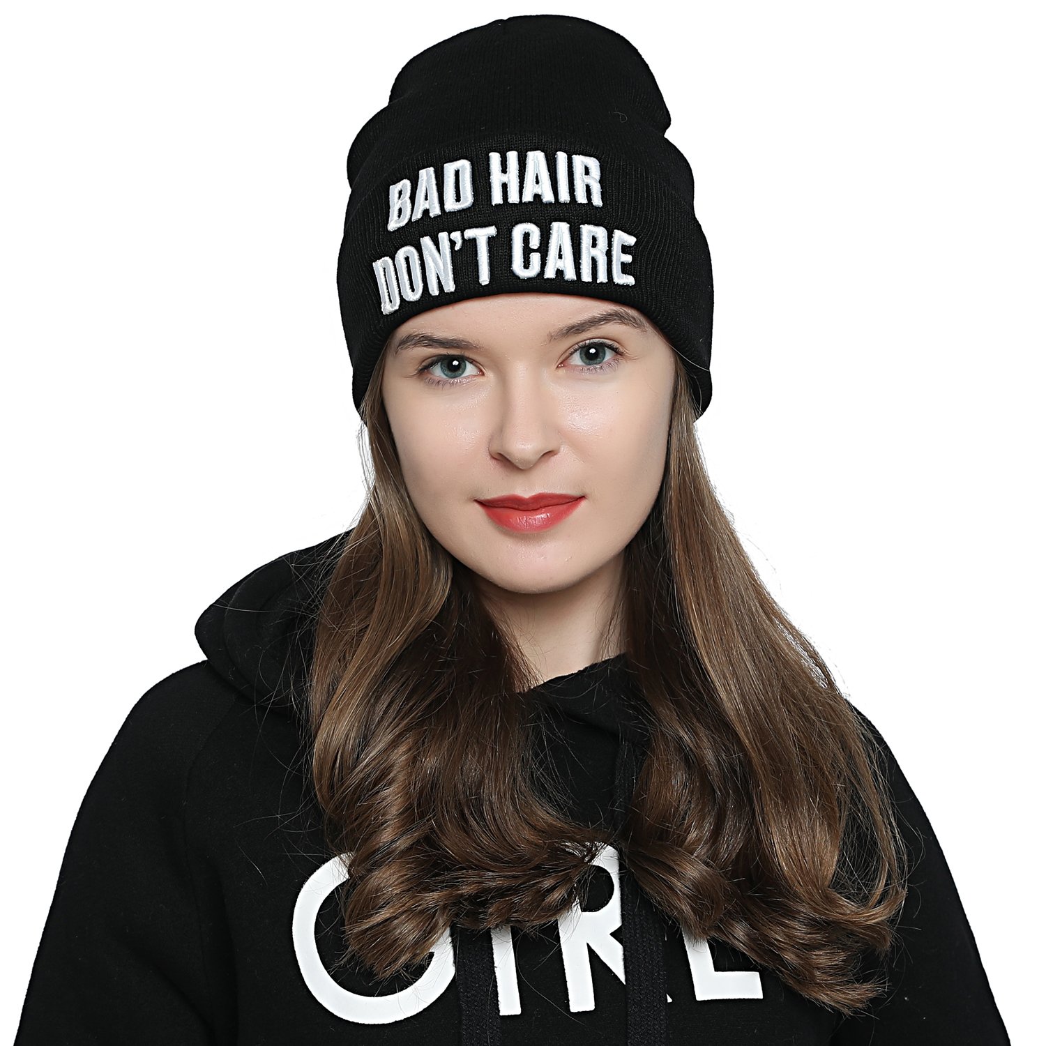 DonDon Mütze Damen Beanie Statement Wintermütze