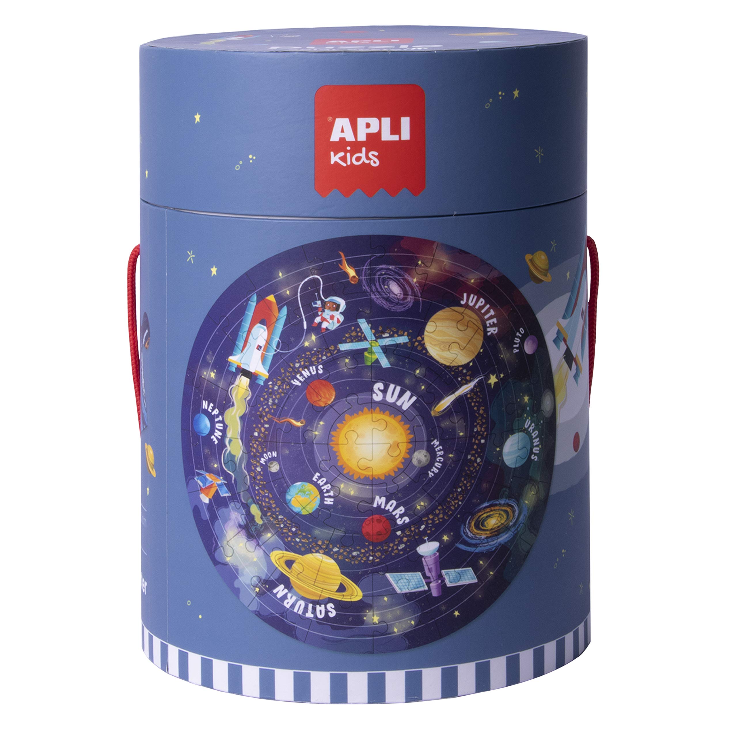 APLI Kids Kreisförmiges Lernpuzzle für Kinder, 48 Teile, Sonnensystem
