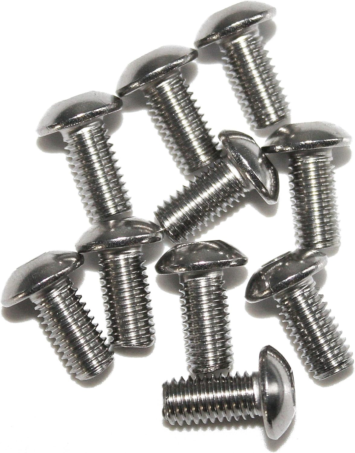 100 Pcs M4-0.70 x 6mm Button Head Socket Cap Bolts Screws, 18-8 Stainless Steel, Allen Hex Drive, ISO 7380, by Fullerkreg,Come in a Plastic Case