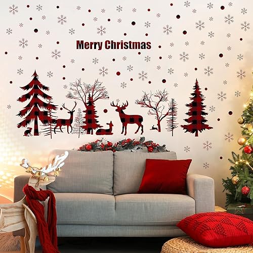 Miniatura 83 de Calcomanías de pared para árbol de Navidad, calcomanías de pared de árbol de Navidad, vinilo de Feliz Navidad, calcomanía de arte de pared extraíble