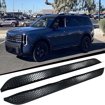 All Black Running Board fits for New KIA Telluride 2027 Side Step Aluminum Running Board Side Steps Car Protect Stairs Pedals with Mounted Hardwares Separately Packed