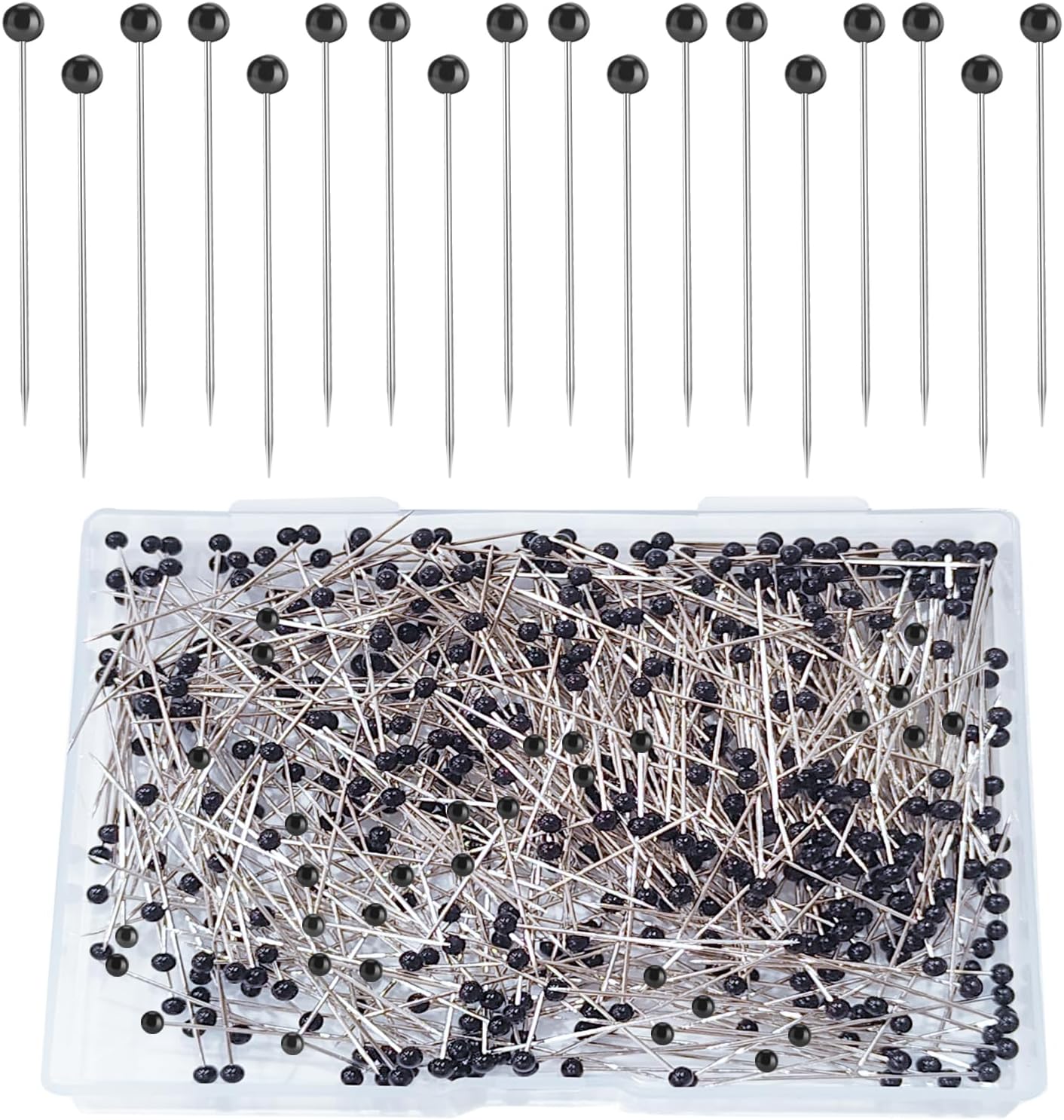 250 Pieces Sewing Pins Ball Glass Head Pins Straight