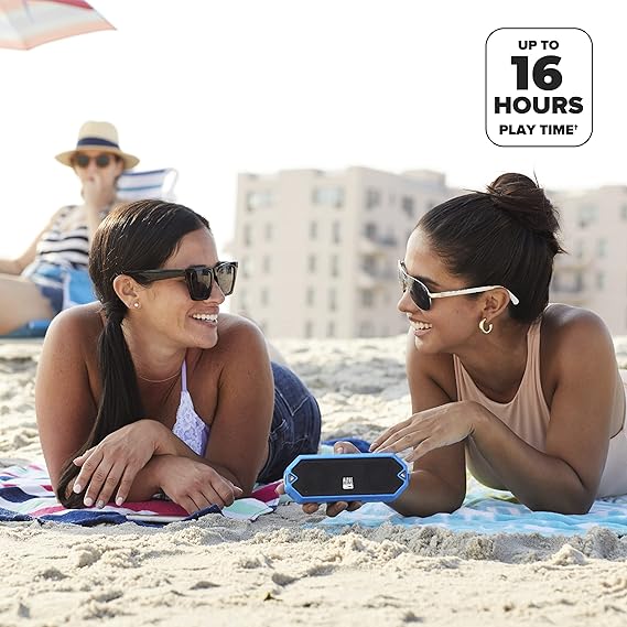 Altec Lansing - HydraJolt Wireless Bluetooth Speaker, Waterproof Portable Speakers with Built in Phone Charger and Lights, Everything Proof Outdoor, Shockproof, Snowproof, 16 Hours Playtime