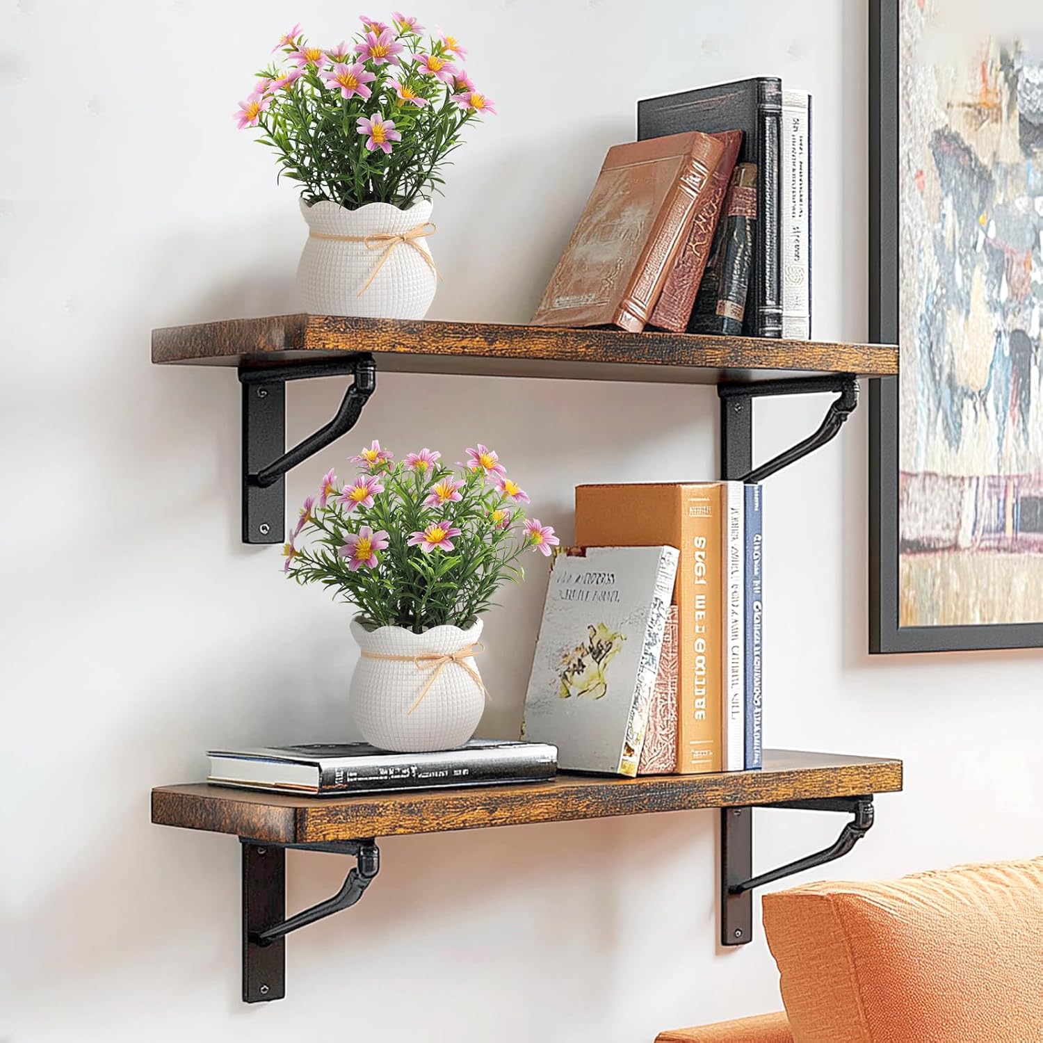 Artificial Daisy Flowers Potted Fake Plants Indoor Outdoor UV Resistant Faux Silk Bouquets All-Season Home Decor for Vase Table Desk Garden Party - Image 5