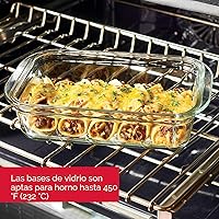 Vista 3 de Rubbermaid Brilliance - Recipientes de vidrio para almacenamiento de alimentos, 8 tazas, juego de 2, sin BPA, a prueba de fugas, transparentes