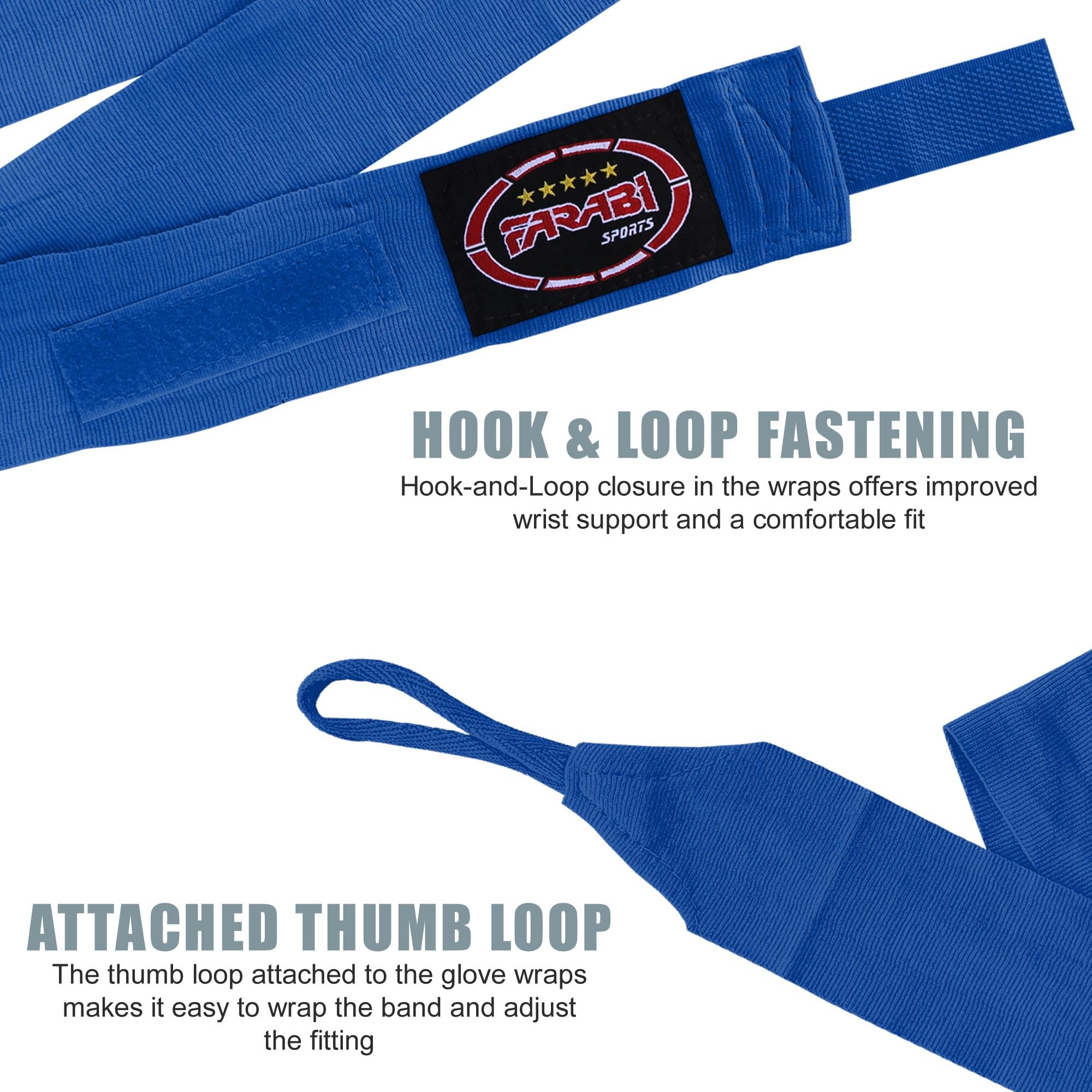 Fasce Da Boxe 4 Metri - Bendaggi Per Mani E Polsi, Per Boxe, MMA, Muay Thai, Kickboxing, Con Velcro E Gancetto Per Pollice - Foto 7