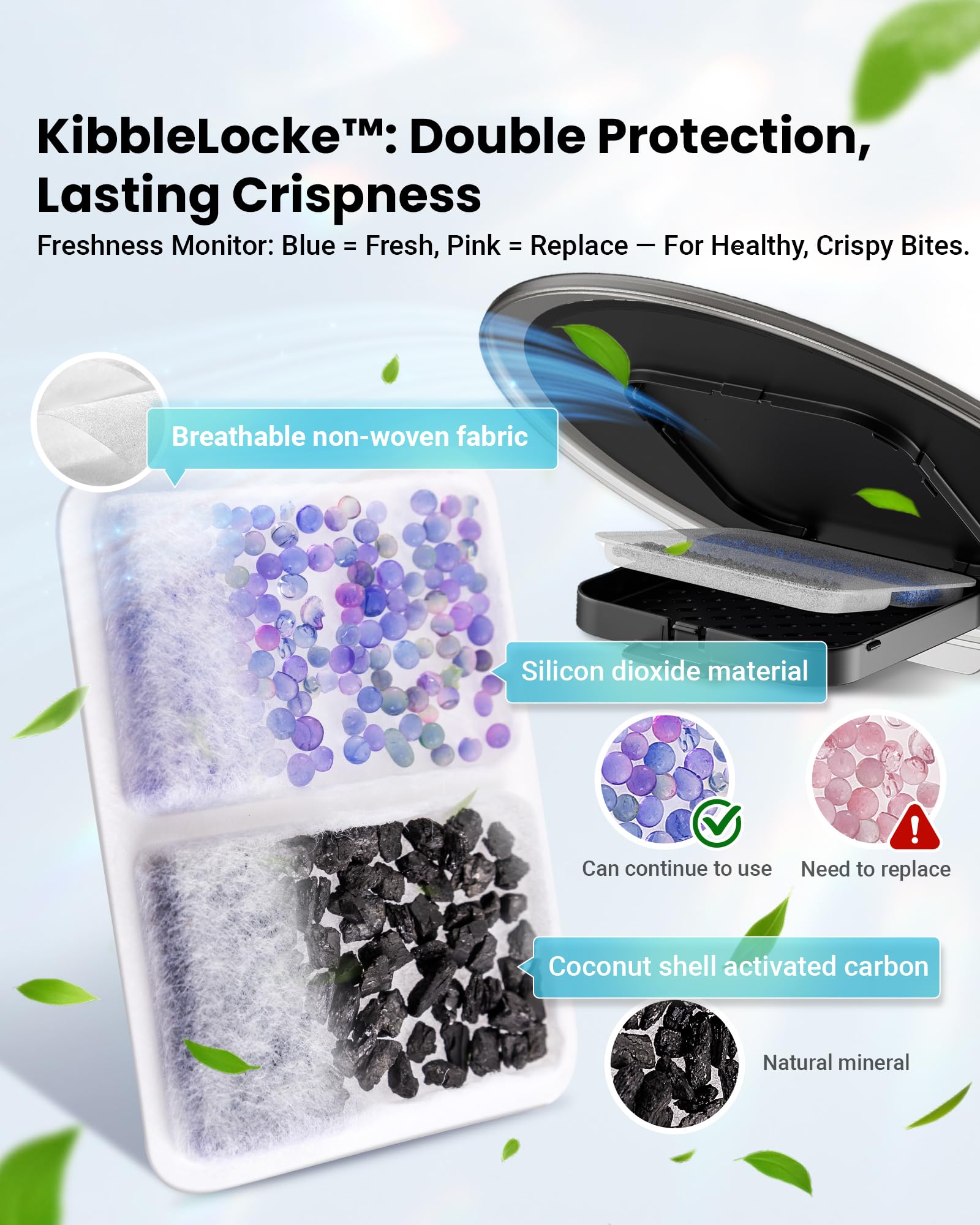 Automatic Cat Feeder for 3 Cats, 6L/25 Cup Cat Food Dispenser with Strong Anti-Jam System, Dual-Effect Desiccant, Smart WiFi App Control Pet Feeder, Automatic Dog Feeder for Cats and Small Dog