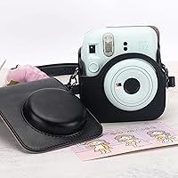 Vista 5 de Frankmate Funda protectora compatible con cámara Fujifilm Instax Mini 12 de película instantánea con bolsillo para accesorios y correa ajustable