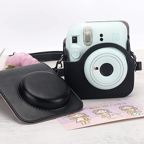 Miniatura 5 de Frankmate Funda protectora compatible con cámara Fujifilm Instax Mini 12 de película instantánea con bolsillo para accesorios y correa ajustable