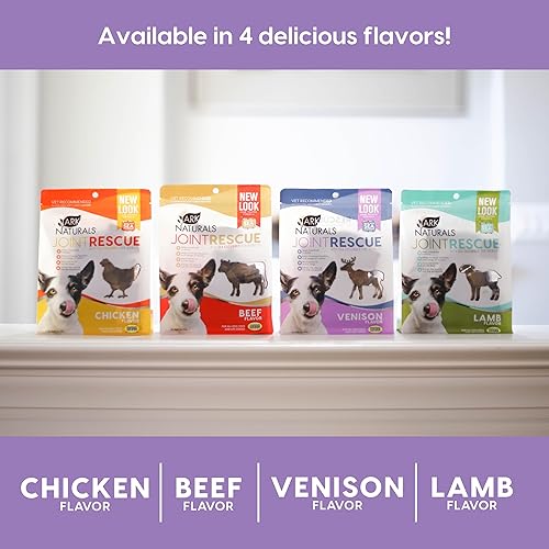 Vista 21 de Ark Naturals Joint Rescue - Masticable para perros, sabor a pollo, suplemento para articulaciones con glucosamina y condroitina, 1 paquete Marrón
